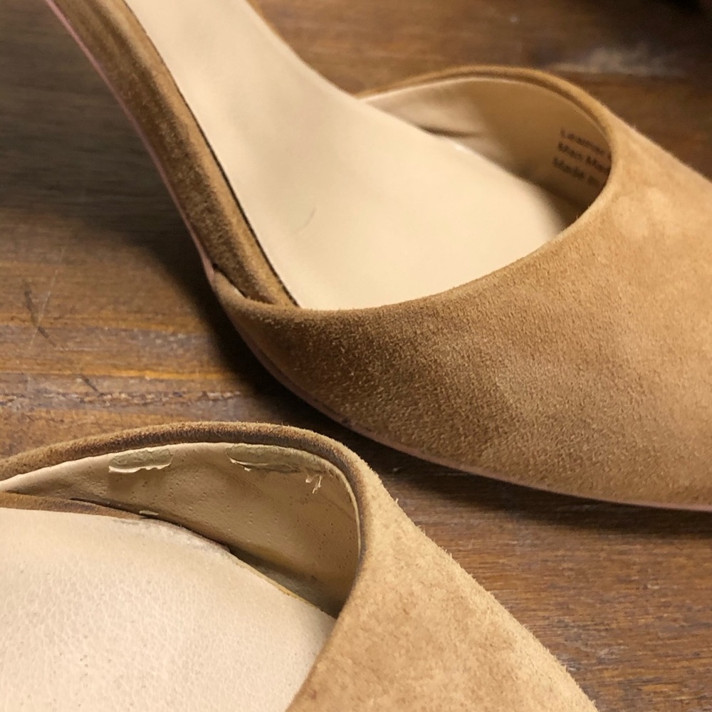 Joe’s Tan Suede Ankle Strap Stiletto Heels - Picture 2 of 8